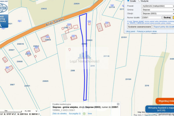 myślenicki, Siepraw, Na sprzedaż działki budowlane i rolne &ndash; Siepraw &ndash; 0,84 ha